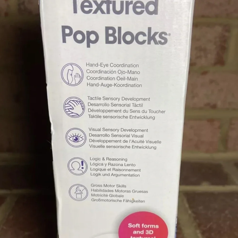 edushape Textured Sensory Pop Blocks 10 Pieces